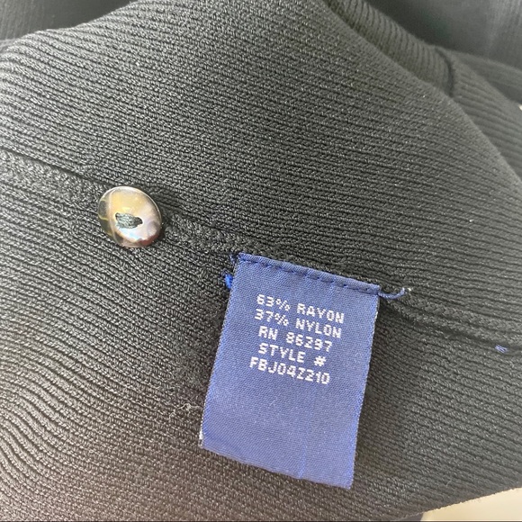 VINTAGE Black Cardigan with White Paneling - Picture 8 of 8